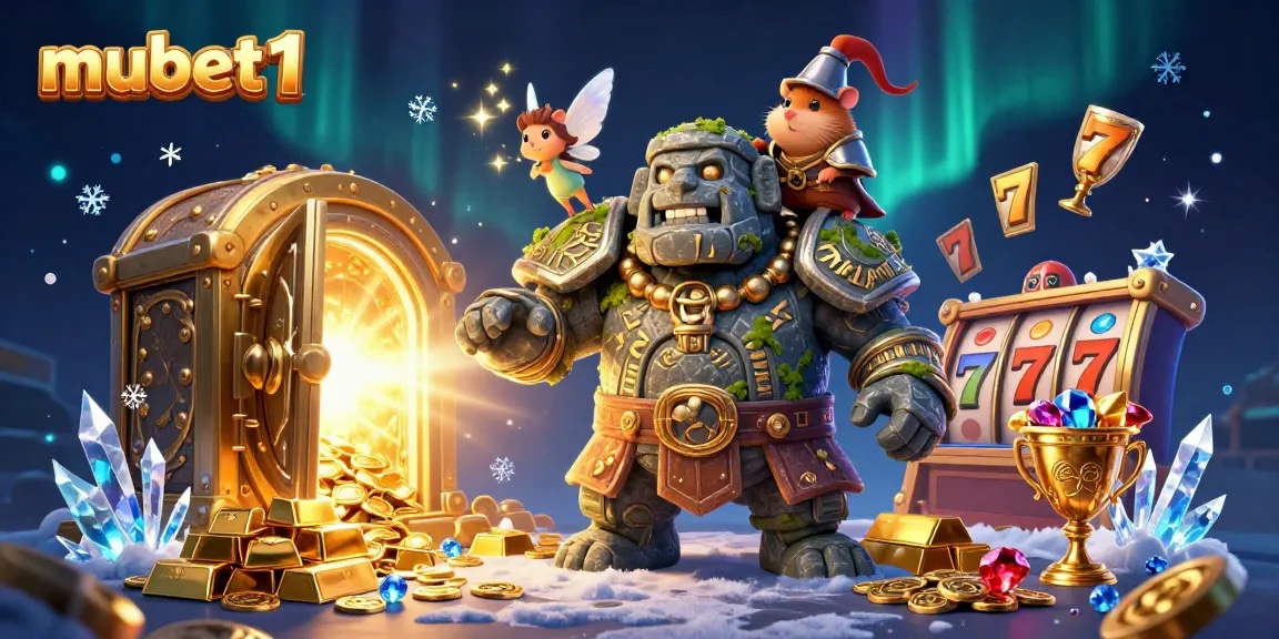 Experience winning strategies in mubet1 casino with vibrant treasure-themed visuals and magical companions.