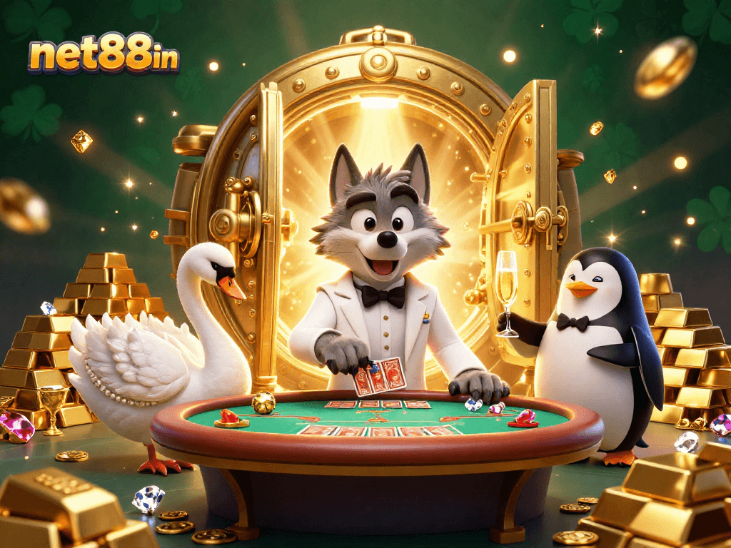 Experience net88in's thrilling baccarat action with luxury characters and dazzling treasures