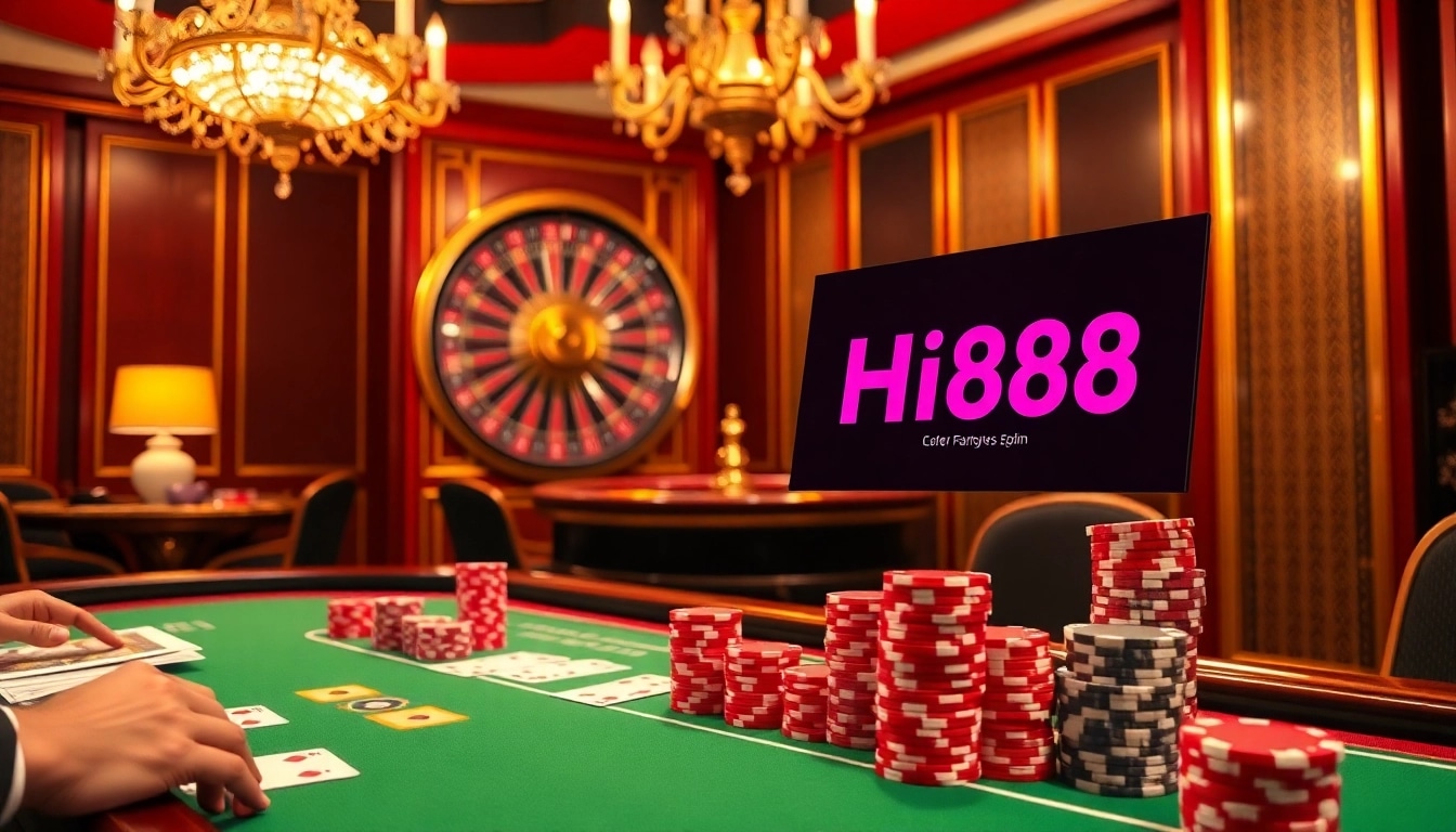 Experience thrilling baccarat gameplay at Hi88 with a luxurious casino atmosphere.