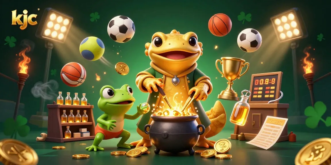 KJC players engaging with dynamic sports betting elements in a lively casino scene full of excitement.