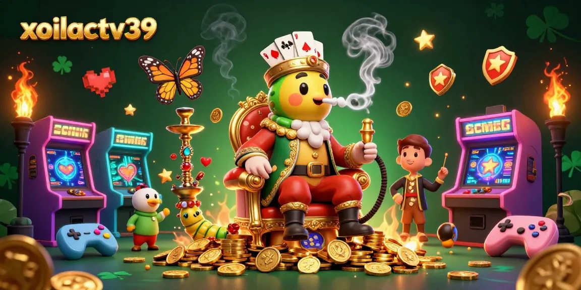 Experience the vibrant xoilactv39 casino scene filled with dynamic game elements and enchanting characters.