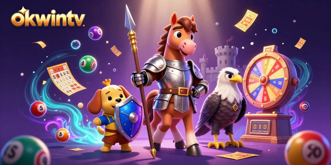 Experience thrilling gameplay with okwintv's vibrant lottery balls and prize elements in 3D