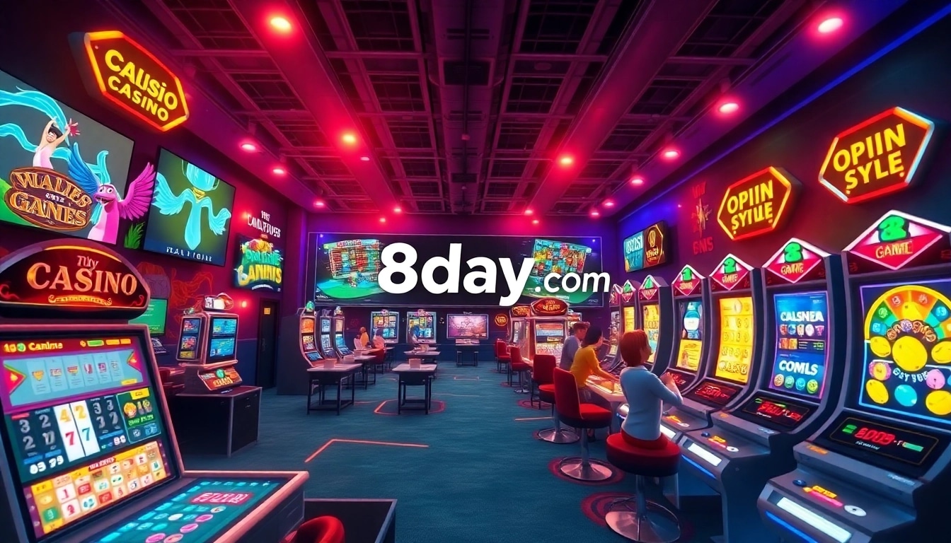 Exciting gaming environment at 8day com, showcasing a vibrant online casino experience.