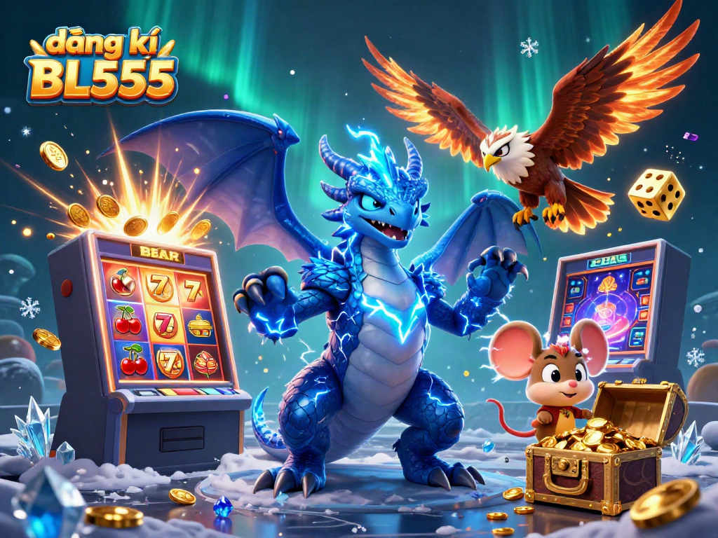 Experience the excitement of đăng kí BL555 with dynamic casino elements and vibrant characters.