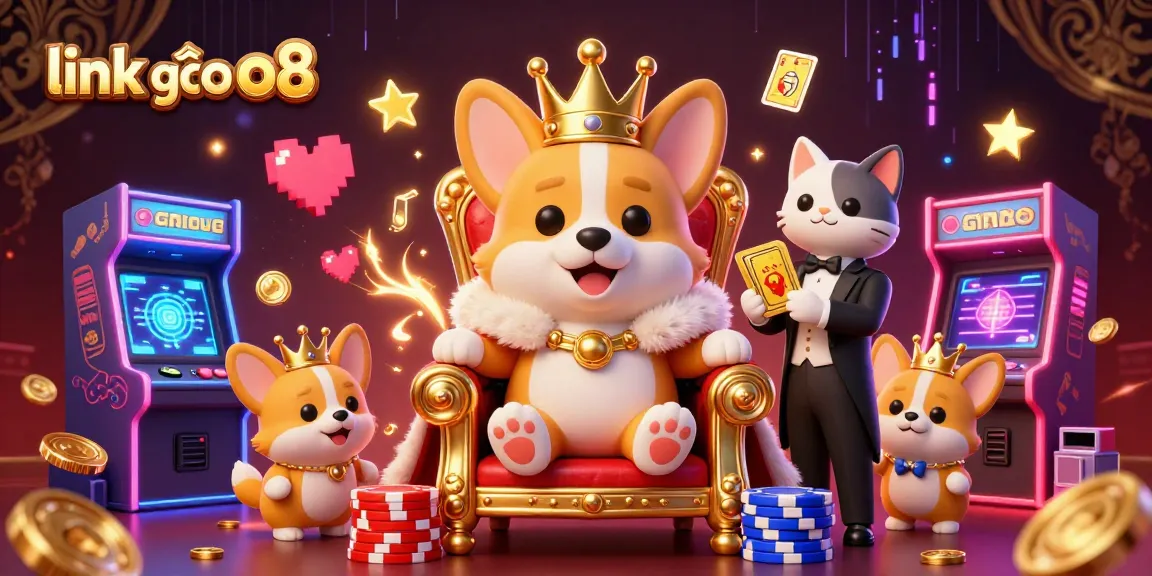 Experience thrilling gameplay with stunning visuals at link vào o8, featuring a royal corgi and colorful casino elements.