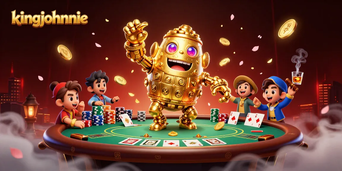 Experience kingjohnnie's thrilling blackjack action with a vibrant, rich decorative 3D scene.