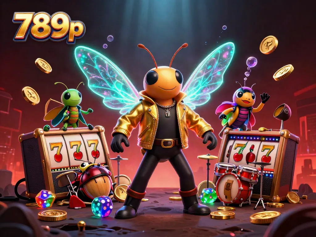 Experience vibrant casino excitement with 789p's cartoon rock star and thrilling slot games.