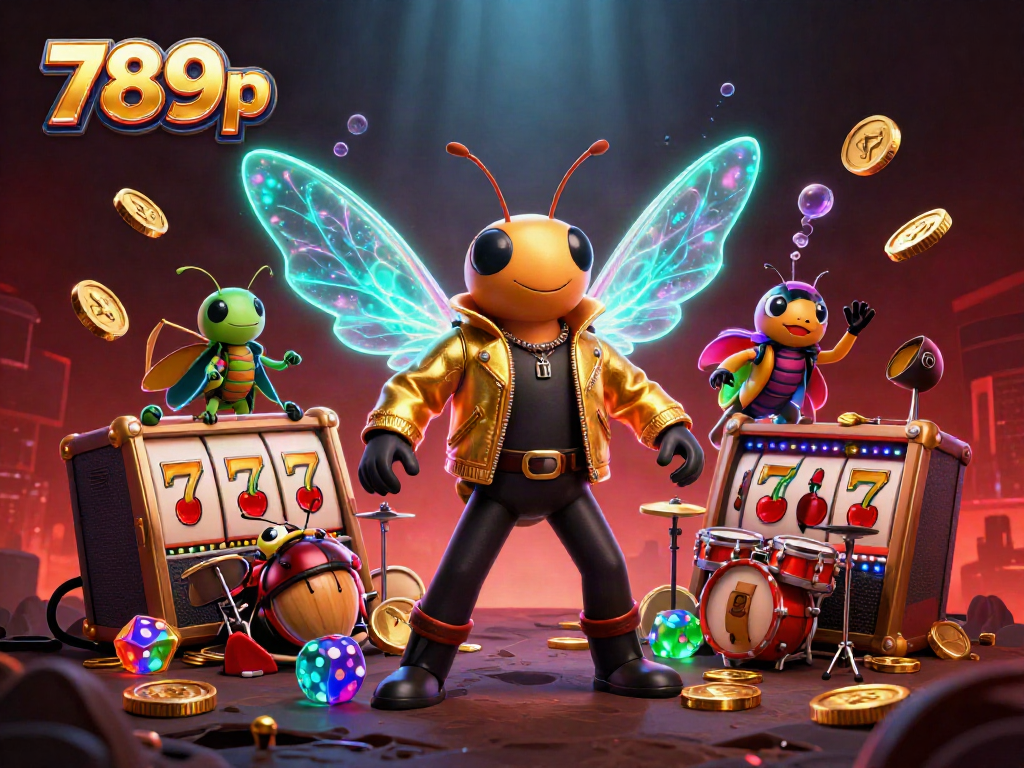 Experience vibrant casino excitement with 789p's cartoon rock star and thrilling slot games.