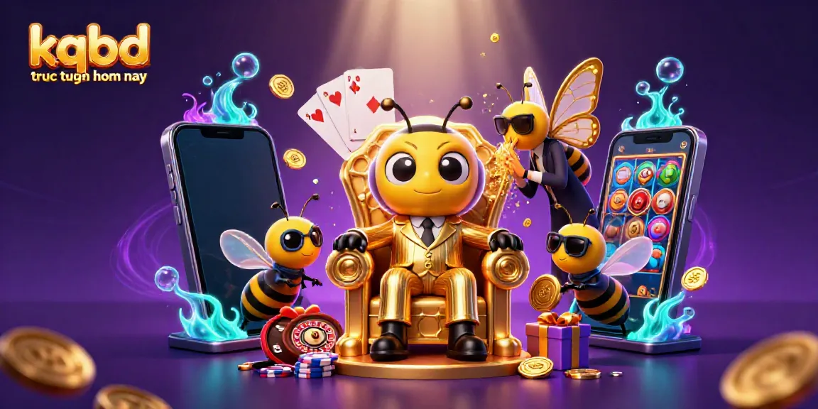 Enhance your gameplay with kqbd truc tuyen hom nay, featuring a bumblebee mob boss promoting thrilling slot games.