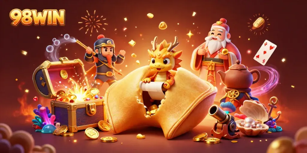 Engage with thrilling games at 98WIN, with dazzling prizes and vibrant casino elements.