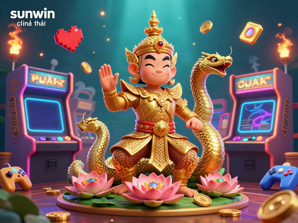Experience thrilling gameplay with sunwin chính thức in a vibrant 3D casino scene featuring dynamic characters and colorful game elements.
