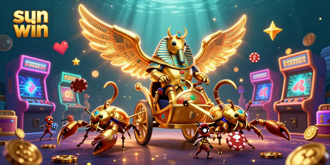 Experience thrilling gameplay with Sun Win's colorful casino scene embodying excitement and adventure.