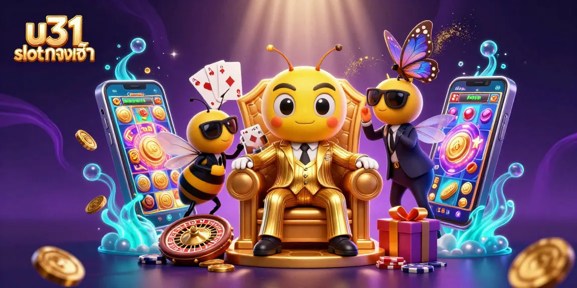 การเล่นเกมสล็อต u31 slot ทางเข้า ด้วยความตื่นเต้นจากการหมุนวงล้อและเหรียญทองที่ระเบิดขึ้น