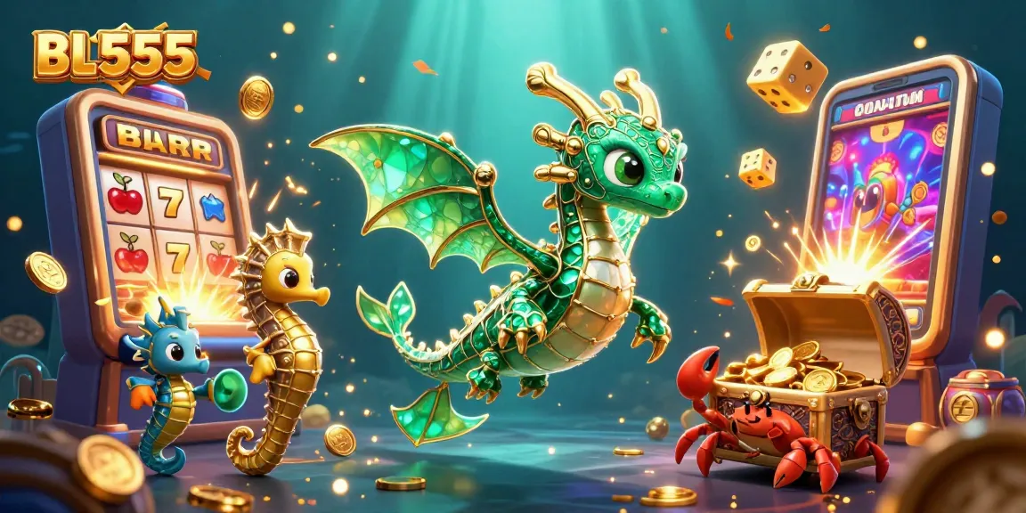 Win big with BL555 in a dazzling underwater casino adventure featuring fantasy creatures and vibrant games.